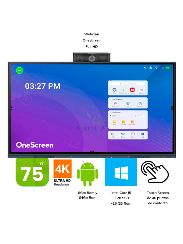 OneScreen TouchScreen 75”<br>Stock: 4